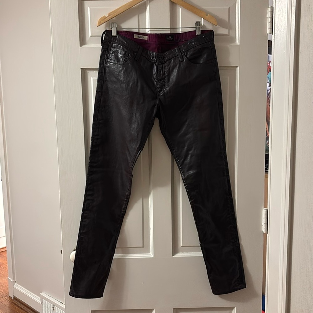 AG Denim deep purple waxed skinny jeans (tag on)